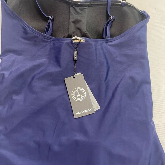 NWT Relleciga Navy Blue One Piece Swimsuit Bathing Suit Size Medium New - Picture 7 of 8